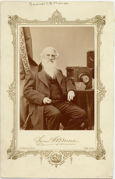 Samuel Finlay Breese Morse (1791-1872), American painter and inventor of single-wire telegraph and Morse code by American Photographer